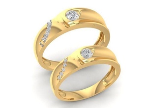 wedding ring 954 jewelry fashion accessories gold diamond design rings 3d print model - Mito3D