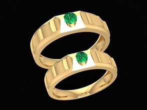 wedding ring 955 jewelry fashion accessories gold diamond design rings 3d print model - Mito3D
