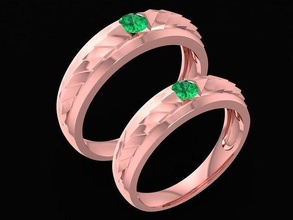 wedding ring 956 jewelry fashion accessories gold diamond design rings 3d print model - Mito3D