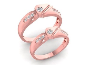 Casamento anel 962 joalheria moda acessórios ouro diamante Projeto argolas 3d print model - Mito3D