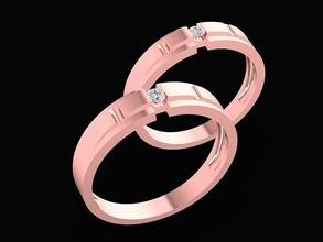 wedding ring 968 jewelry fashion accessories gold diamond design rings 3d print model - Mito3D