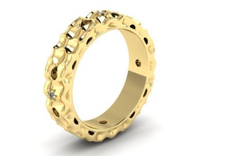 wedding ring abstract form jewelry jewellery diamond printable cad gems female women exclusive 3dm stl obj fashion gold rhino cnc rings 3d print model - Mito3D