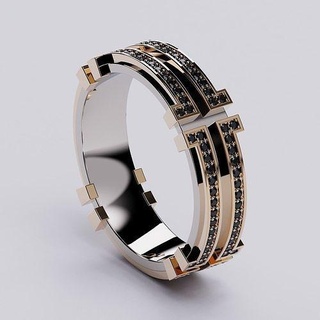 mariage bague baraka style or 3d imprimable bijoux anneaux 3dmodel argent 14k bande bijou diamant engagement mode 3d print model - Mito3D