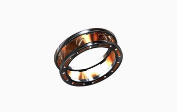 boda anillo cuartel oro 3d imprimible baraka joyería joya anillos 3dmodel moda banda plata 14k 3d print model - Mito3D