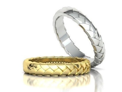 wedding ring basket weave band 4mm wide jewelry eternity classic bands rings weaving weddings usa canada europe israel asia australia gold women wax 3d print model - Mito3D