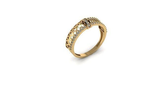 Casamento anel coquetel pedra preciosa imprimível 015 noivado jóias moda Alto capina ouro banda joalheria argolas 3d print model - Mito3D