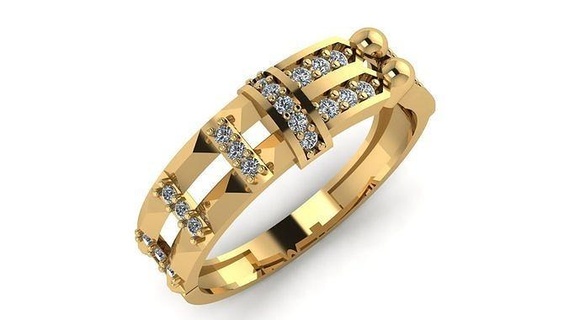 Boda anillo cóctel piedra preciosa imprimible colección 011 compromiso joyería Moda alto deshierbe oro banda joya anillos 3d print model - Mito3D