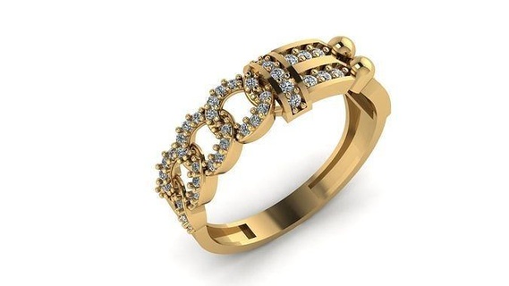Boda anillo cóctel piedra preciosa imprimible colección 017 compromiso joyería Moda alto deshierbe oro banda joya anillos 3d print model - Mito3D