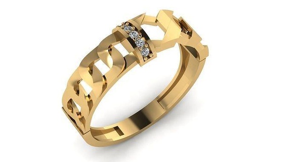Boda anillo cóctel piedra preciosa imprimible colección 017 compromiso joyería Moda alto deshierbe oro banda joya anillos 3d print model - Mito3D
