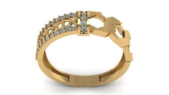 Boda anillo cóctel piedra preciosa imprimible colección 019 compromiso joyería Moda alto deshierbe oro banda joya anillos 3d print model - Mito3D