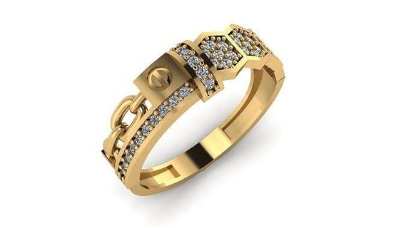 Casamento anel coquetel pedra preciosa imprimível coleção 027 noivado jóias moda Alto capina ouro banda joalheria argolas 3d print model - Mito3D