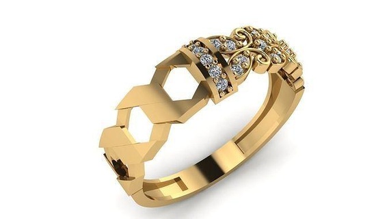 Boda anillo cóctel piedra preciosa imprimible colección 032 compromiso joyería Moda alto deshierbe oro banda joya anillos 3d print model - Mito3D