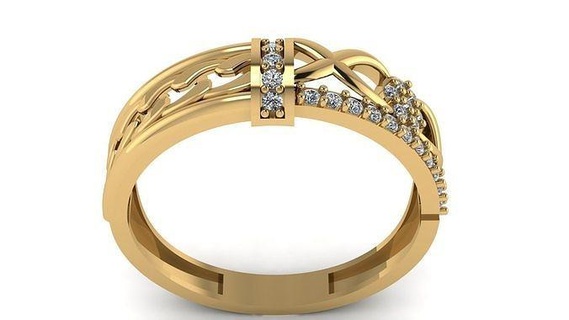 Boda anillo cóctel piedra preciosa imprimible colección 030 compromiso joyería Moda alto deshierbe oro banda joya anillos 3d print model - Mito3D