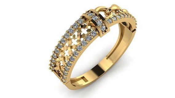 Boda anillo cóctel piedra preciosa imprimible colección 010 compromiso joyería Moda alto deshierbe oro banda joya anillos 3d print model - Mito3D