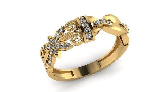 Boda anillo cóctel piedra preciosa imprimible colección 001 compromiso joyería Moda alto deshierbe oro banda joya anillos 3d print model - Mito3D