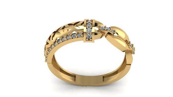 mariage bague cocktail gemme imprimable collection 007 engagement bijoux mode haute désherbage or bande anneaux 3d print model - Mito3D