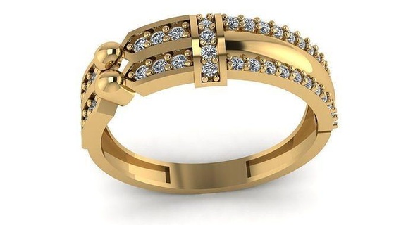 Boda anillo cóctel piedra preciosa imprimible colección 012 compromiso joyería Moda alto deshierbe oro banda joya anillos 3d print model - Mito3D