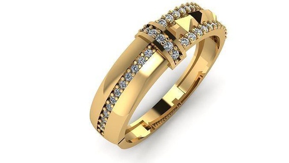 düğün yüzük kokteyl değerli taş yazdırılabilir Toplamak 005 nişan mücevher moda yüksek ayıklama altın grup takı yüzükler 3d print model - Mito3D