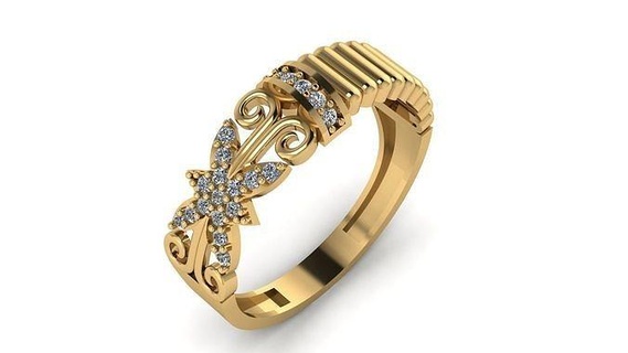 Boda anillo cóctel piedra preciosa imprimible colección 002 compromiso joyería Moda alto deshierbe oro banda joya anillos 3d print model - Mito3D