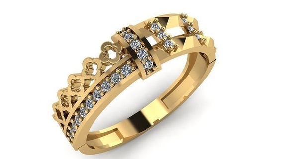 Boda anillo cóctel piedra preciosa imprimible colección 008 compromiso joyería Moda alto deshierbe oro banda joya anillos 3d print model - Mito3D