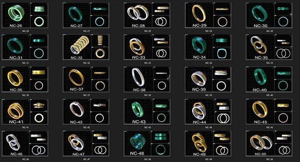 Boda anillo Pareja 2 diseño diamante proponer joyería joya oro imprimible bandera mujer amante barato anillos 3d print model - Mito3D