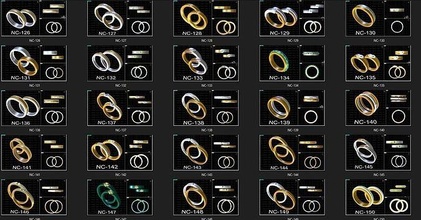 wedding ring couple 6 design diamond propose jewelry gold printable banner women lover cheap rings damngochiep gems luxury platinum jewellery fashion 3d print model - Mito3D