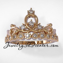 mariage bague couronne obr 206 tiare bijoux gemme or platine sterling imprimable argent brillant diamant mode doigt engagement saphir beauté royalties anneaux 3d print model - Mito3D