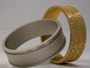 wedding ring diamond gems model 003001 jewelry gemstones jewellery gem weddingring rings 3d print model - Mito3D