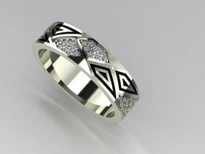 Casamento anel esmalte diamante noivado ouro joalheria moda imprimível prata safira brilhante esterlina jóias 3d print model - Mito3D
