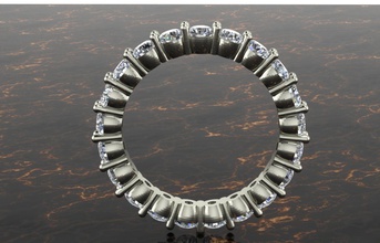 anello di nozze giro completo gioielli matrimonio weddingring diamondring diamante gemma 14k 18k argento brillante fidanzamento oro anelli 3d print model - Mito3D