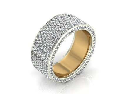 mariage bague pierres précieuses diamants engagement diamant gemme brillant imprimable bijoux or anneaux 3d print model - Mito3D
