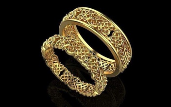 wedding ring jewellery 3d printing weddingring jewelry luxury printable lomano gold estheticjewelry fashion beauty engagement rings 3d print model - Mito3D