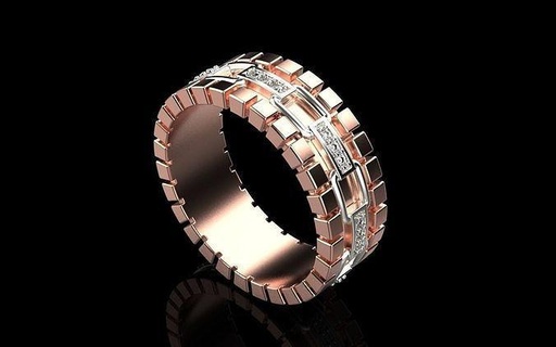mariage bague modèle 312 pendentif bracelet boucle d'oreille or Rose argent imprimable bling bijoux luxe gemme brillant diamant mode sterling beauté engagement anneaux 3d print model - Mito3D
