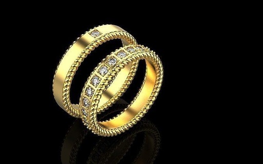 mariage bague modèle 340 pendentif bracelet boucle d'oreille or Rose argent imprimable bling bijoux luxe gemme brillant diamant mode sterling beauté engagement anneaux 3d print model - Mito3D