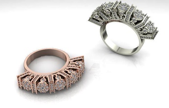 Ehering neue Modell Mode 2 Schmuck ring designer Hochzeit Ringe 3d print model - Mito3D