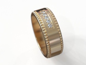 wedding ring obr 103 jewelry gold design diamond engagement gem jewel jewellery platinum printable luxury fashion beauty silver woman rings 3d print model - Mito3D