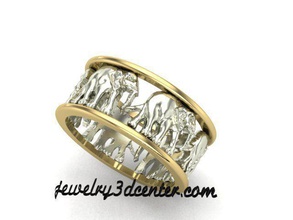 anel de casamento obr 105 jóias ouro o design detalhe diamante engajamento gem jóia platina printable luxo a moda beleza prata mulher anéis 3d print model - Mito3D