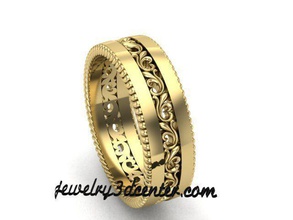 anel de casamento obr 118 jóias a moda da forma printable colar anéis 3d print model - Mito3D