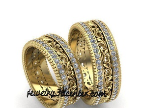 bague de mariage obr 119 bijoux le diamant l'anneau anneau mode en les anneaux 3d print model - Mito3D