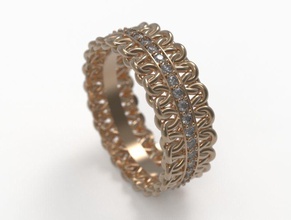 anel de casamento obr 121 luxo jóias ouro o design detalhe diamante engajamento gem jóia platina printable a moda beleza prata mulher anéis da forma 3d print model - Mito3D