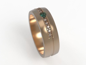 bague de mariage obr 125 luxe bijoux or la conception détail le diamant l'engagement gem joyau platine imprimable l'anneau mode beauté d'argent femme les anneaux 3d print model - Mito3D
