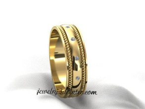 anel de casamento obr 141 jóias diamante a moda anéis da forma printable platina gem ouro dedo prata brilhantes ruby diamant brillant sterling 3d print model - Mito3D