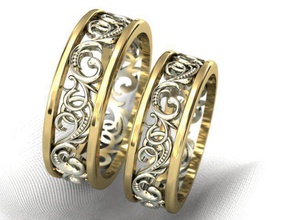 casamento anel obr 170 diamante moda joalheria argolas imprimível esterlina jóias jóia brilhante beleza ouro prata 3d print model - Mito3D