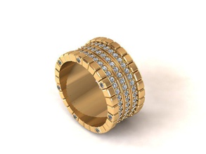 wedding ring obr 18 jewelry gold design detail diamond engagement gem jewel jewellery platinum printable luxury fashion beauty silver woman rings 3d print model - Mito3D