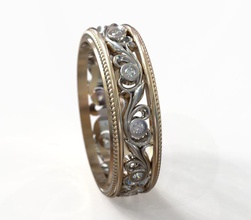 wedding ring obr 212 jewelry diamond fashion rings brilliant cad design engagement gem gold jewel jewellery platinum printable silver beauty 3d print model - Mito3D