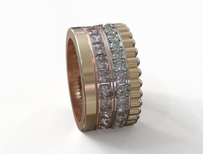 wedding ring obr 23 jewelry gold design detail diamond engagement gem jewel jewellery platinum printable luxury fashion beauty silver woman rings 3d print model - Mito3D