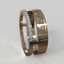 Ehering obr 255 Schmuck Diamant-ring Mode-ring ring Ringe Hochzeit genial cad design diamond engagement gem gold Juwel Platin bedruckbar ist Silber diamant 3d print model - Mito3D
