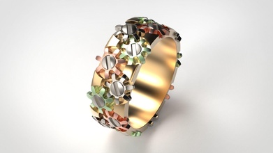 boda anillo obr 286 lujo joyería joya oro diseño diamante compromiso platino imprimible moda belleza plata mujer anillos 3d print model - Mito3D