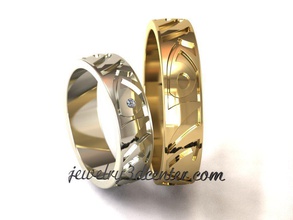 anel de casamento obr 57 jóias ouro o design detalhe diamante engajamento gem jóia platina printable luxo a moda beleza prata mulher anéis brilhando 3d print model - Mito3D