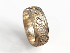 wedding ring obr 75 jewelry gold design detail diamond engagement gem jewel jewellery platinum printable luxury fashion beauty silver woman rings 3d print model - Mito3D